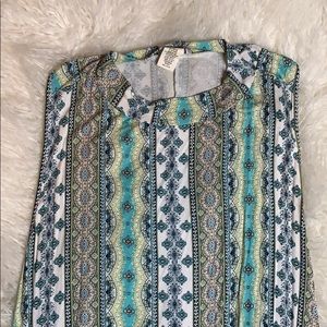 Mock neck Boho Floral Print Tunic